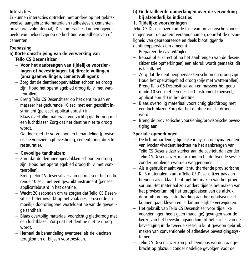 Ivoclar Vivadent Telio CS Desensitizer User Manual | Page 29 / 43