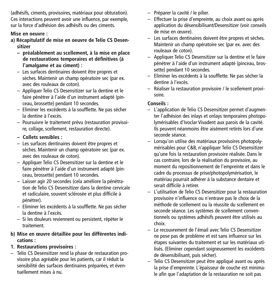 Ivoclar Vivadent Telio CS Desensitizer User Manual | Page 7 / 43