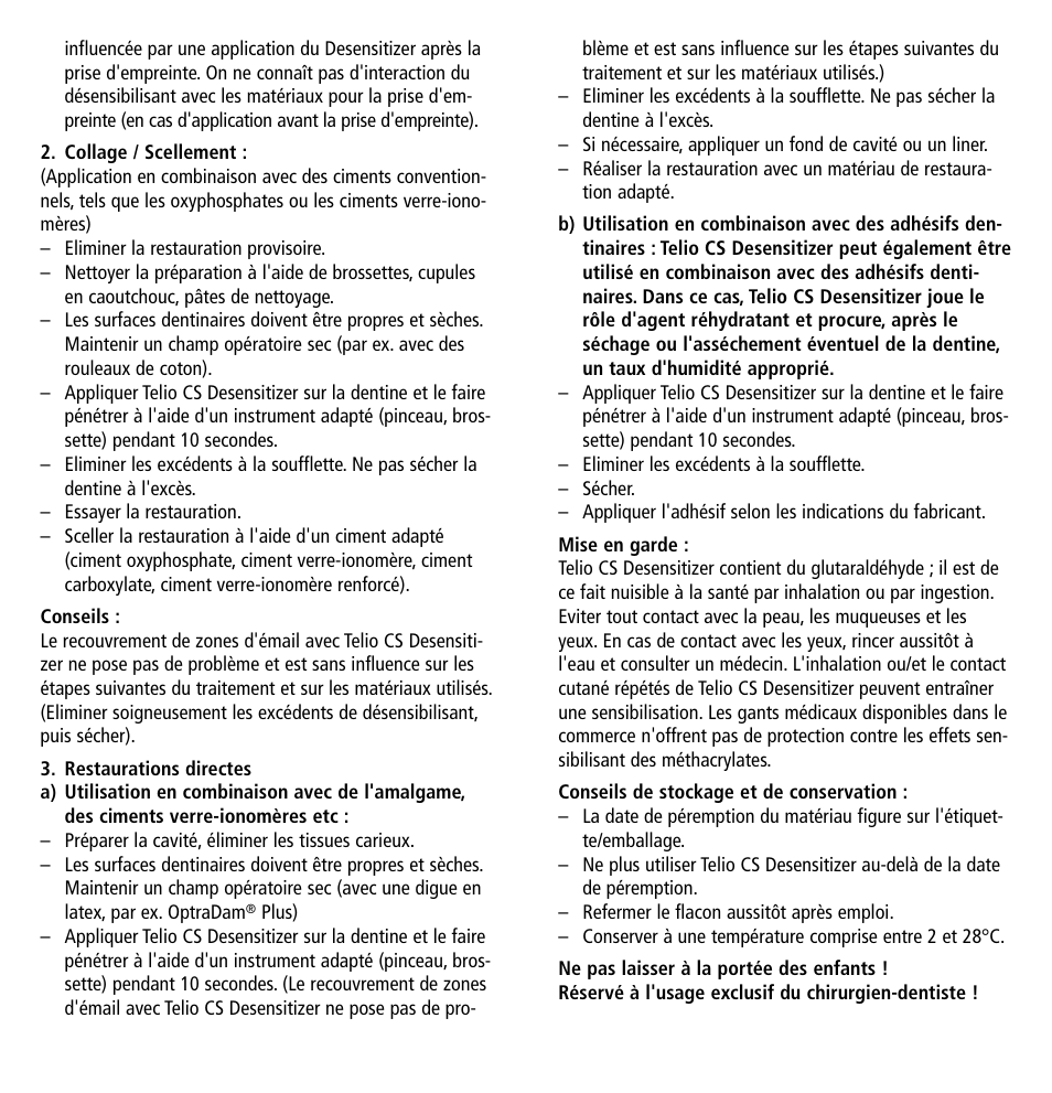 Ivoclar Vivadent Telio CS Desensitizer User Manual | Page 8 / 43