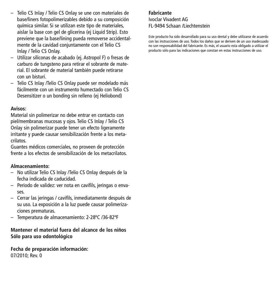 Ivoclar Vivadent Telio CS Inlay User Manual | Page 12 / 36