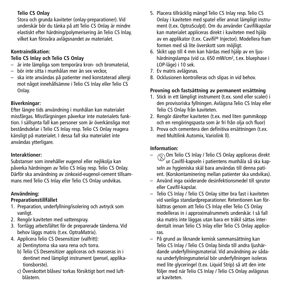 Ivoclar Vivadent Telio CS Inlay User Manual | Page 16 / 36