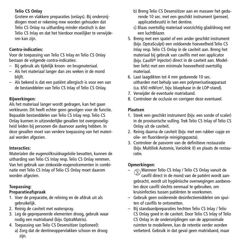 Ivoclar Vivadent Telio CS Inlay User Manual | Page 24 / 36