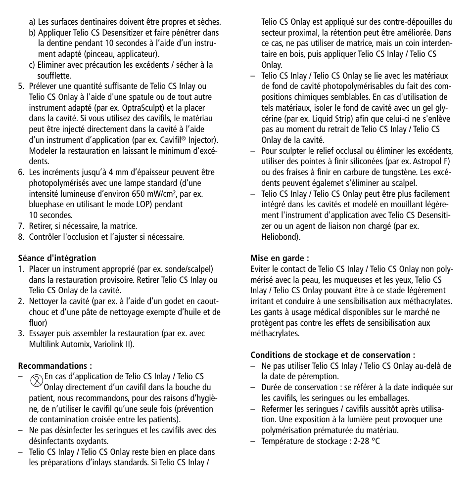 Ivoclar Vivadent Telio CS Inlay User Manual | Page 7 / 36