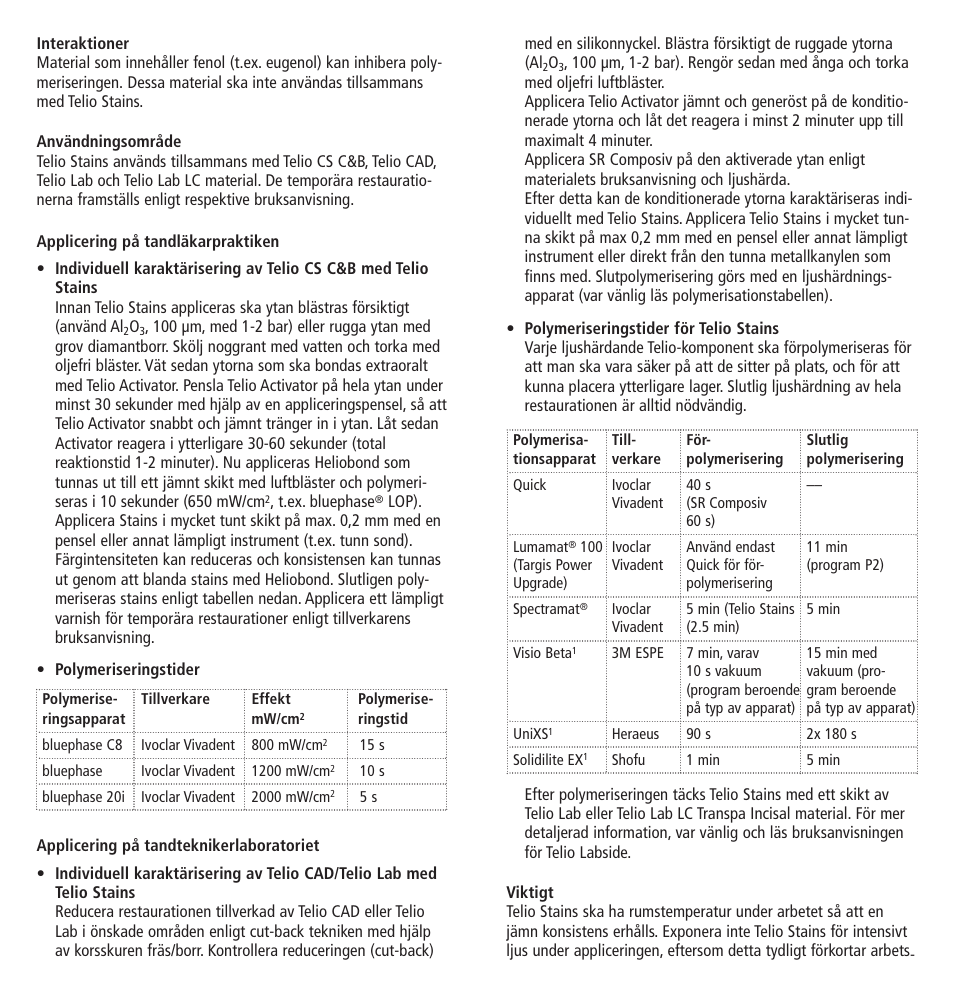 Ivoclar Vivadent Telio Stains User Manual | Page 14 / 32