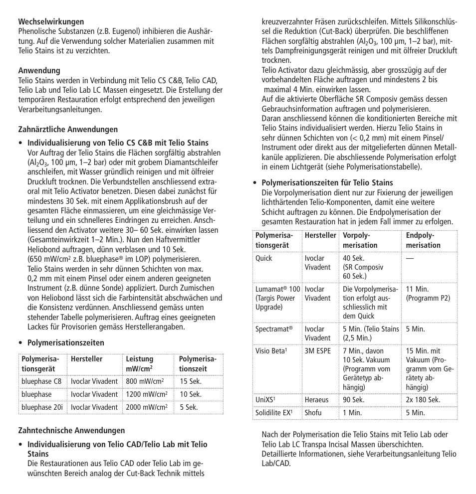 Ivoclar Vivadent Telio Stains User Manual | Page 4 / 32