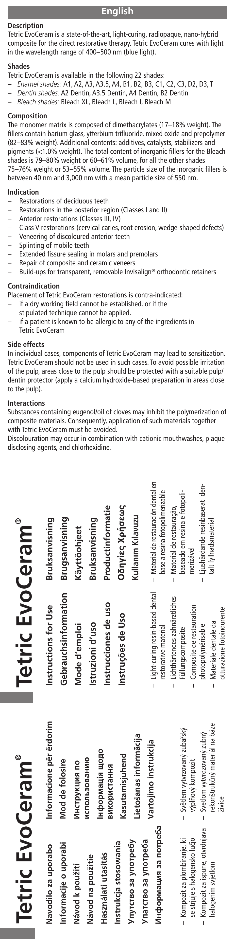 Ivoclar Vivadent Tetric EvoCeram User Manual | 48 pages