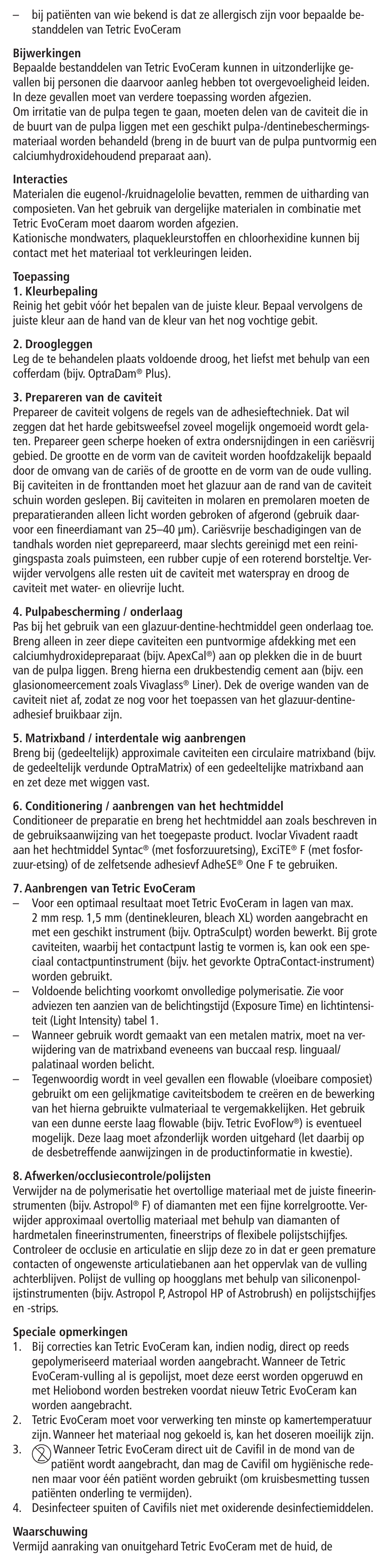 Ivoclar Vivadent Tetric EvoCeram User Manual | Page 17 / 48