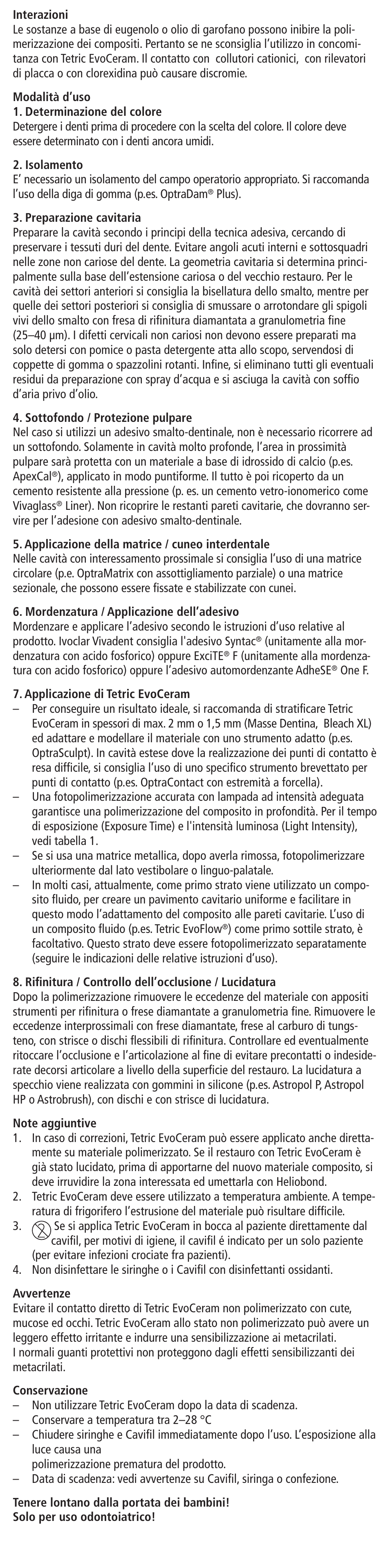 Ivoclar Vivadent Tetric EvoCeram User Manual | Page 7 / 48