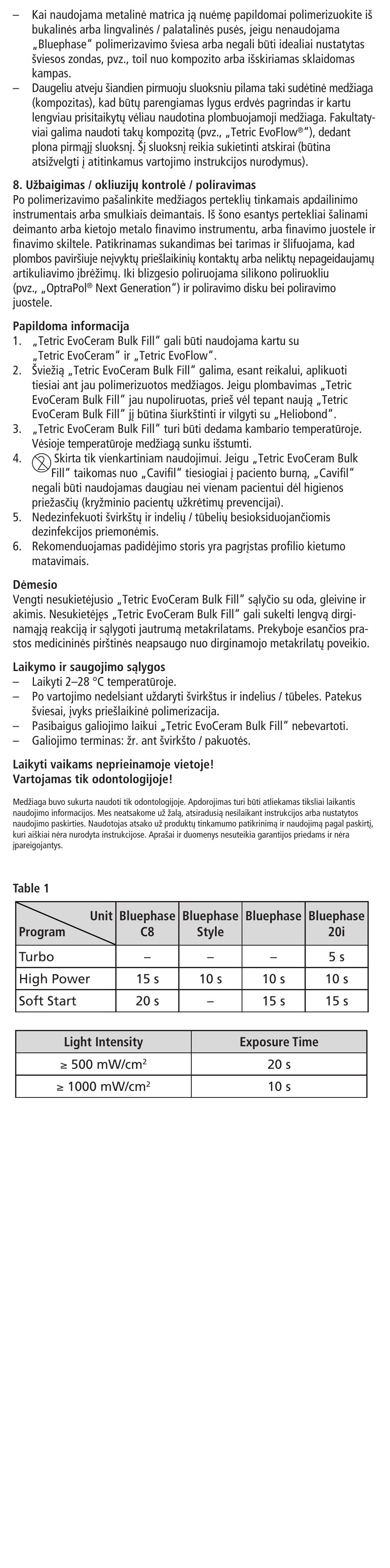 Ivoclar Vivadent Tetric EvoCeram Bulk Fill User Manual | Page 45 / 48