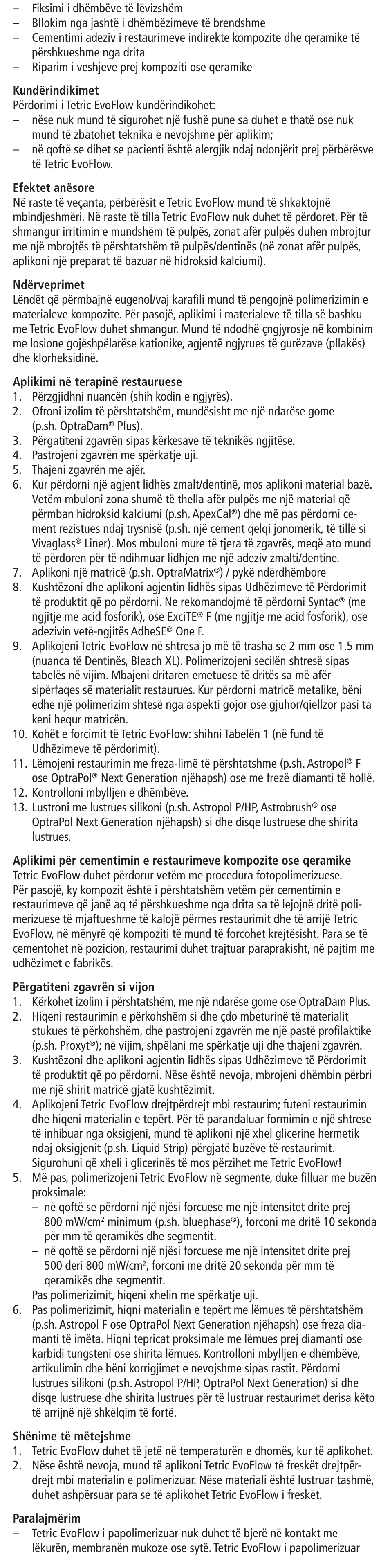 Ivoclar Vivadent Tetric EvoFlow User Manual | Page 36 / 48