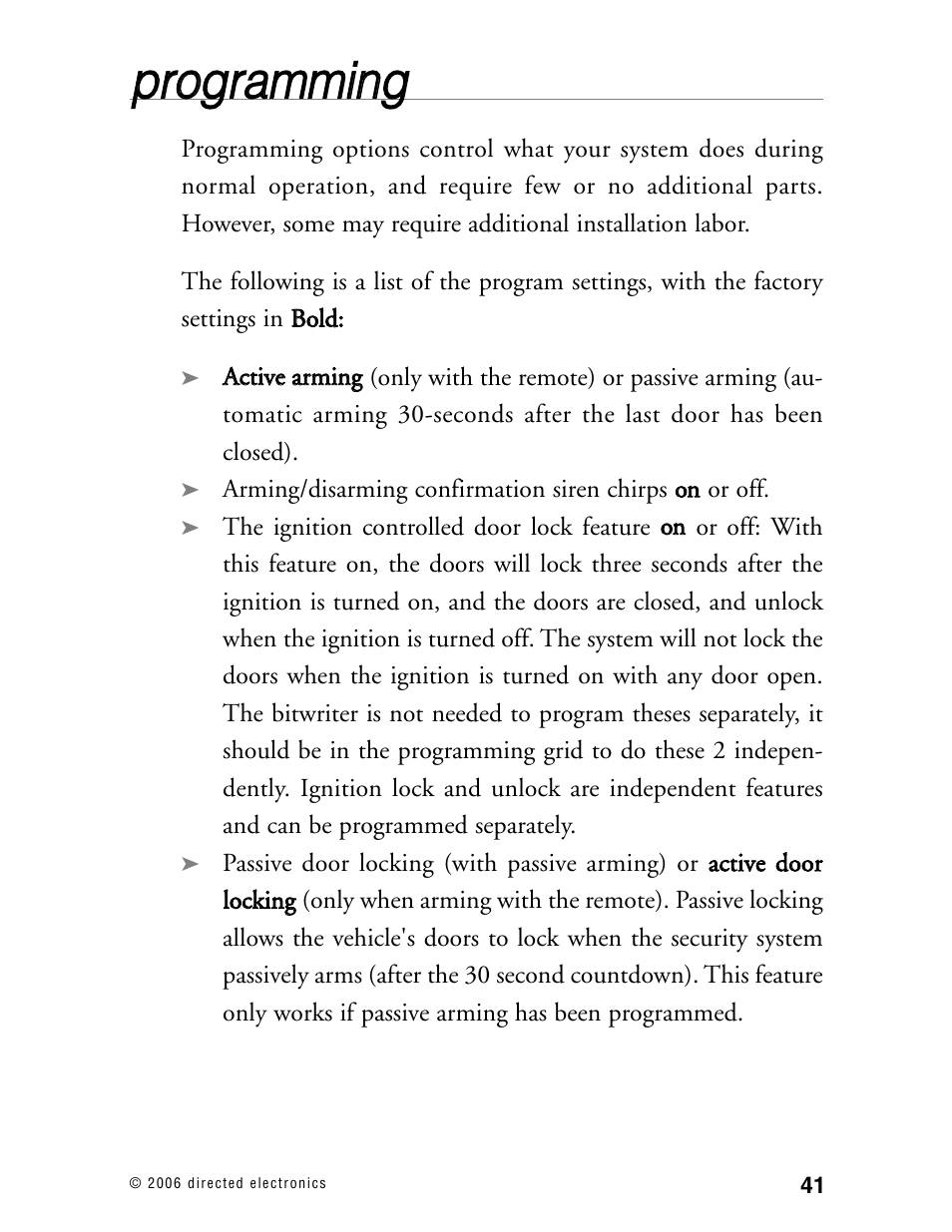 Pprro og grra am mm miin ng g | CLIFFORD 12.5X User Manual | Page 46 / 61