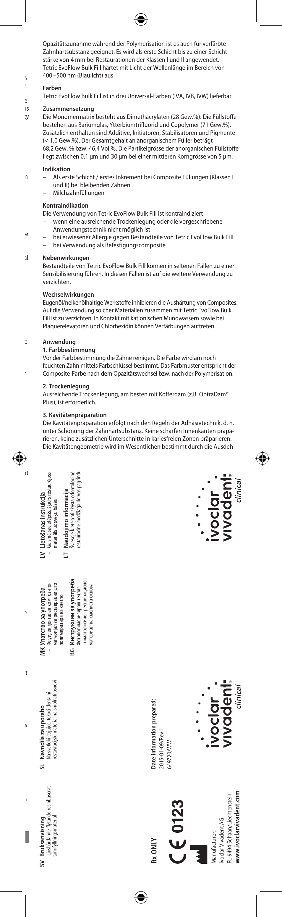 Deutsch | Ivoclar Vivadent Tetric EvoFlow Bulk Fill User Manual | Page 3 / 48