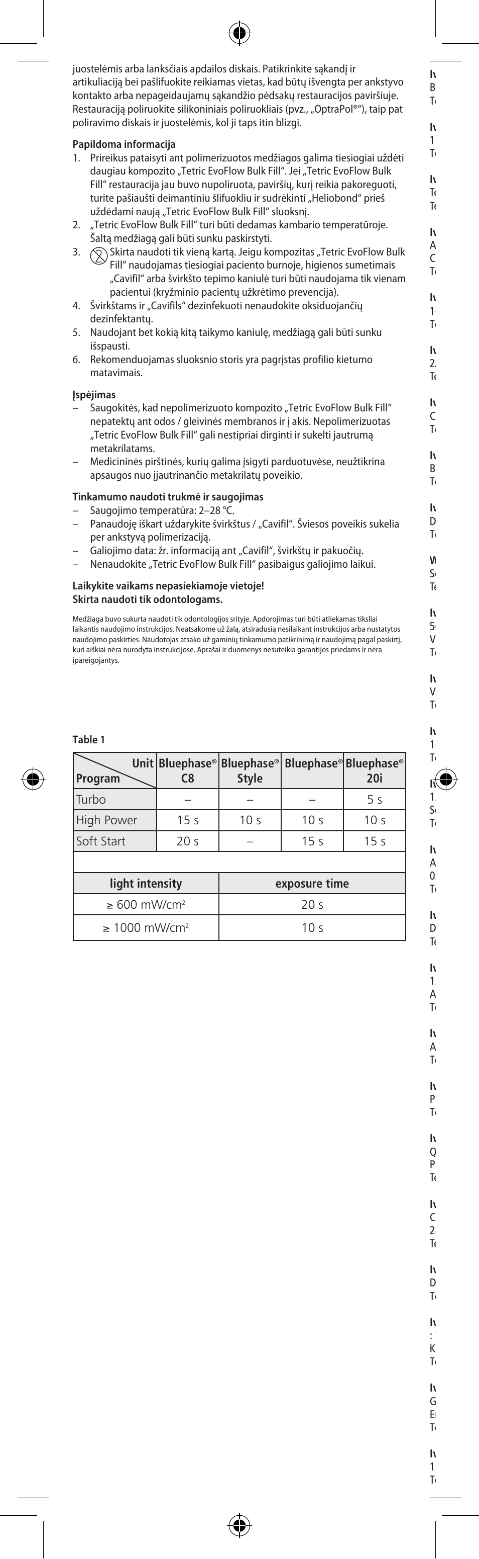 Ivoclar Vivadent Tetric EvoFlow Bulk Fill User Manual | Page 44 / 48