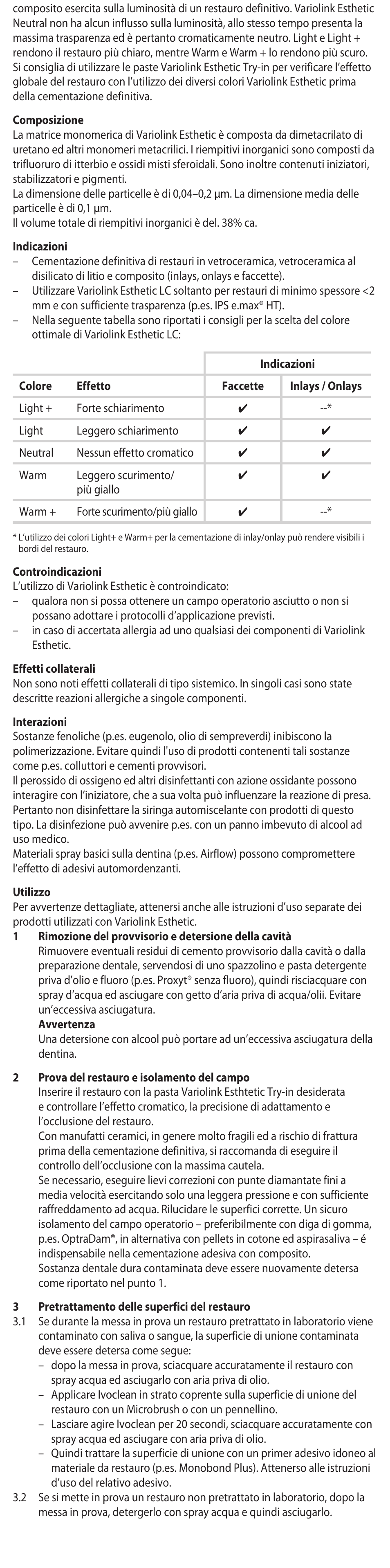 Ivoclar Vivadent Variolink Esthetic LC User Manual | Page 10 / 48