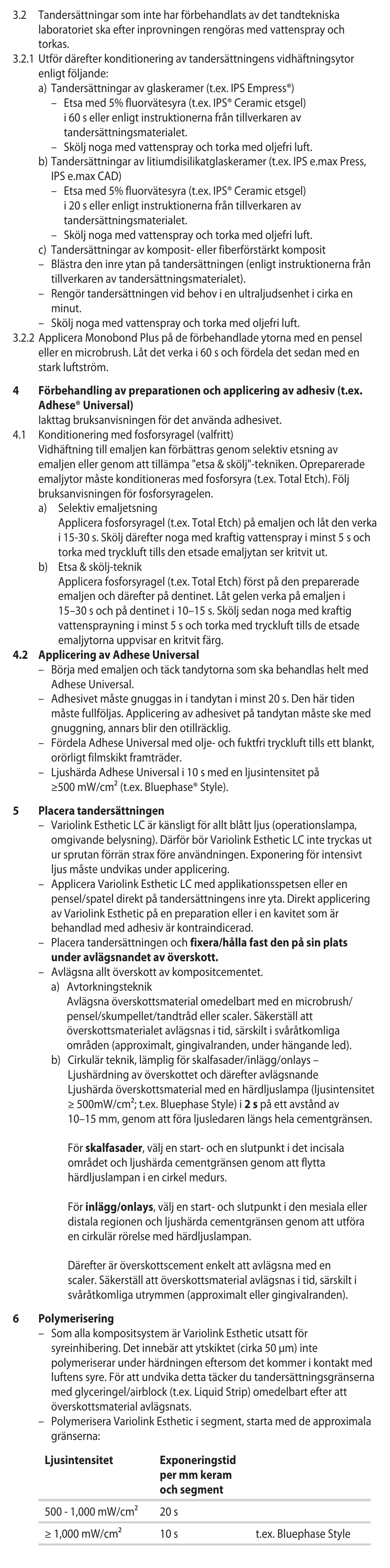 Ivoclar Vivadent Variolink Esthetic LC User Manual | Page 19 / 48