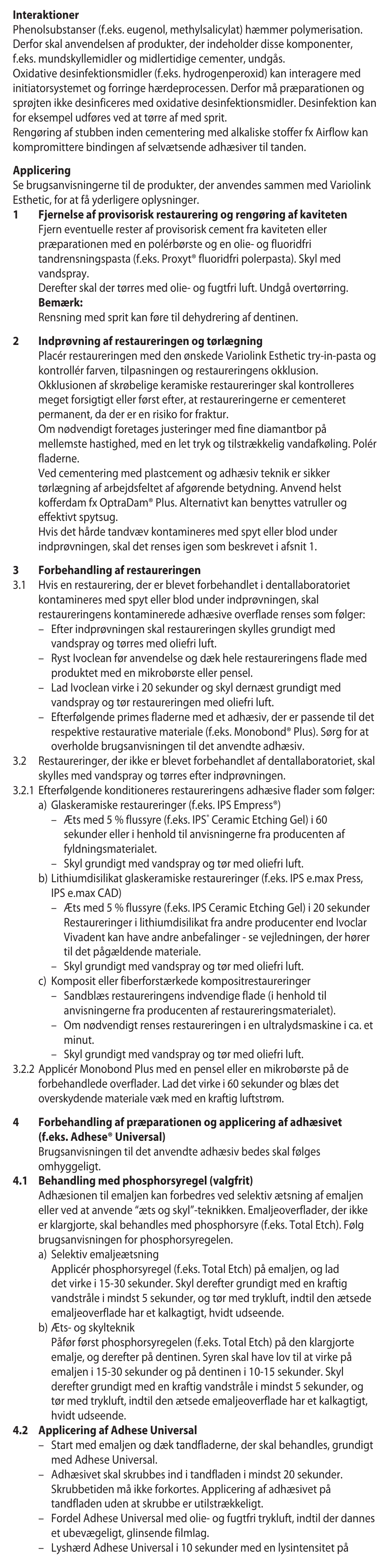 Ivoclar Vivadent Variolink Esthetic LC User Manual | Page 21 / 48
