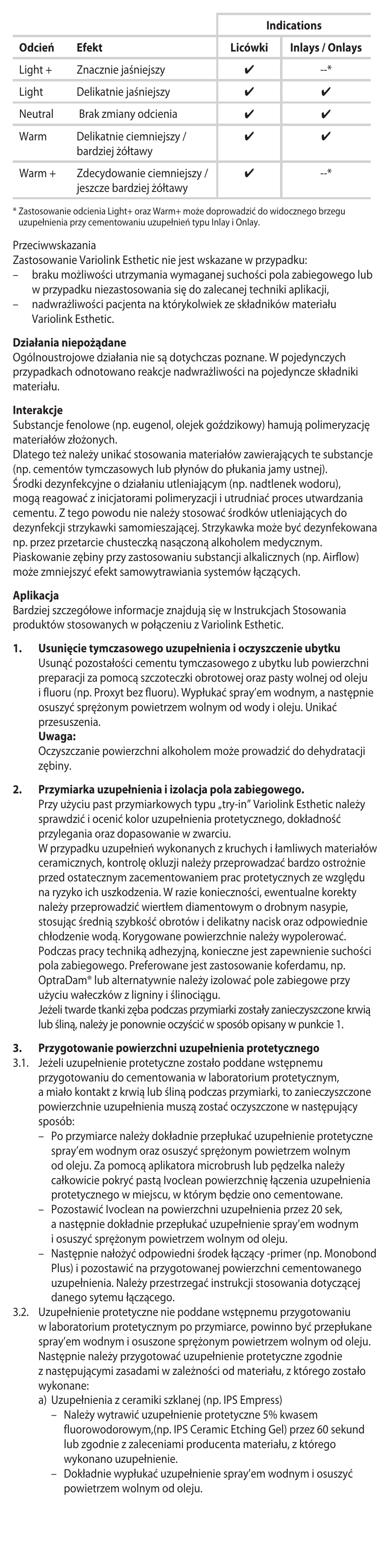 Ivoclar Vivadent Variolink Esthetic LC User Manual | Page 40 / 48