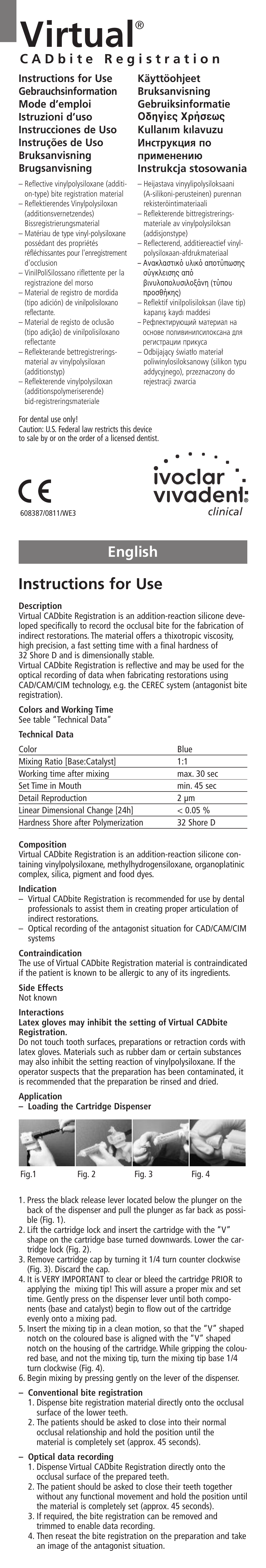 Ivoclar Vivadent Virtual CADbite Registration User Manual | 16 pages