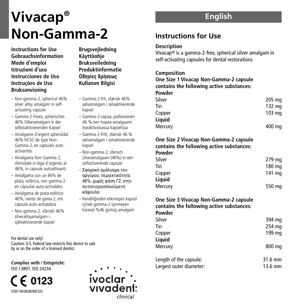 Ivoclar Vivadent Vivacap User Manual | 28 pages