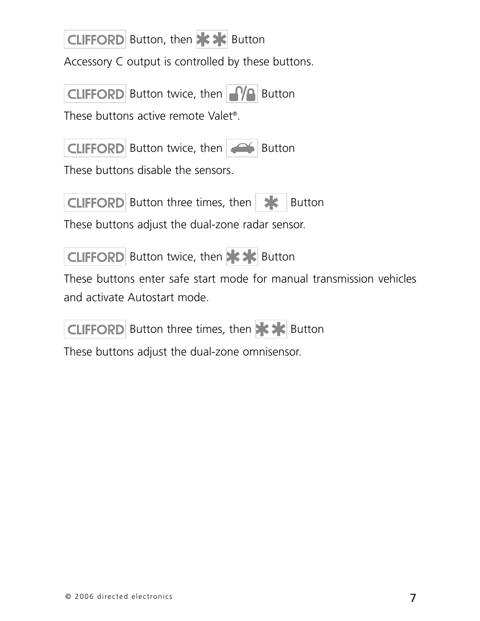 CLIFFORD 770 User Manual | Page 10 / 47