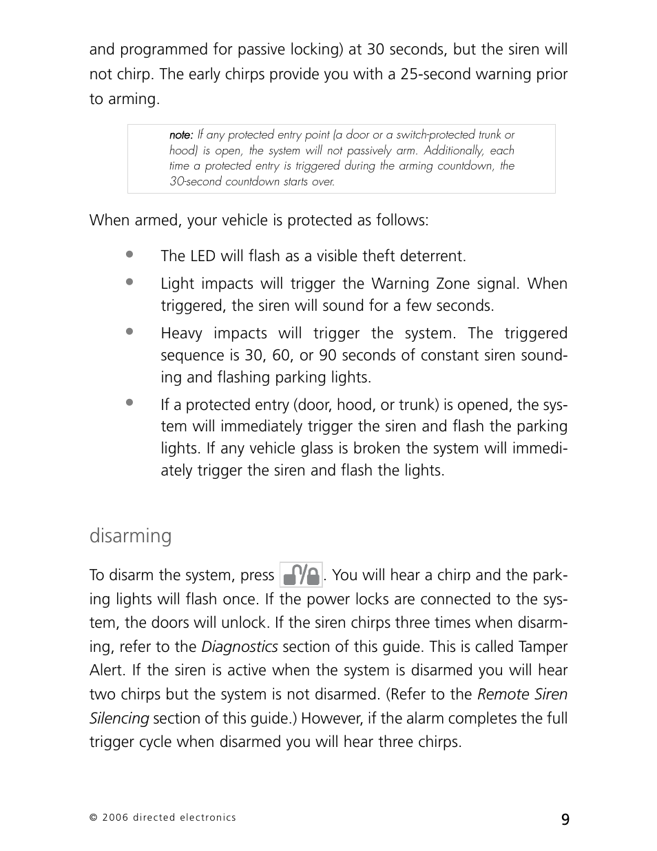 Disarming | CLIFFORD 770 User Manual | Page 12 / 47