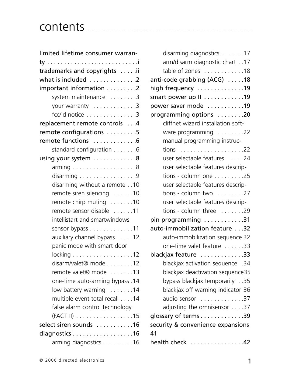 CLIFFORD 770 User Manual | Page 4 / 47