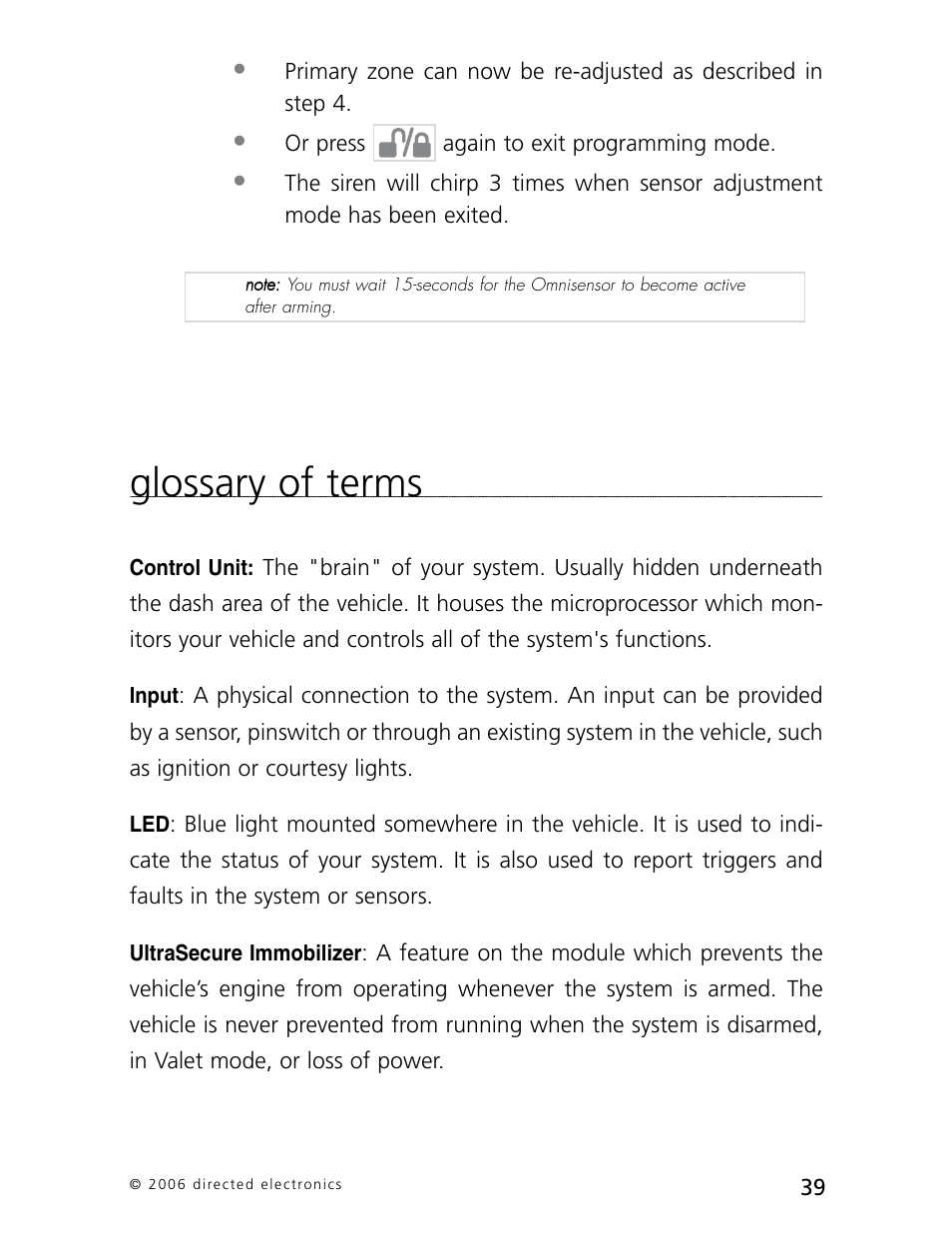 Glossary of terms | CLIFFORD 770 User Manual | Page 42 / 47