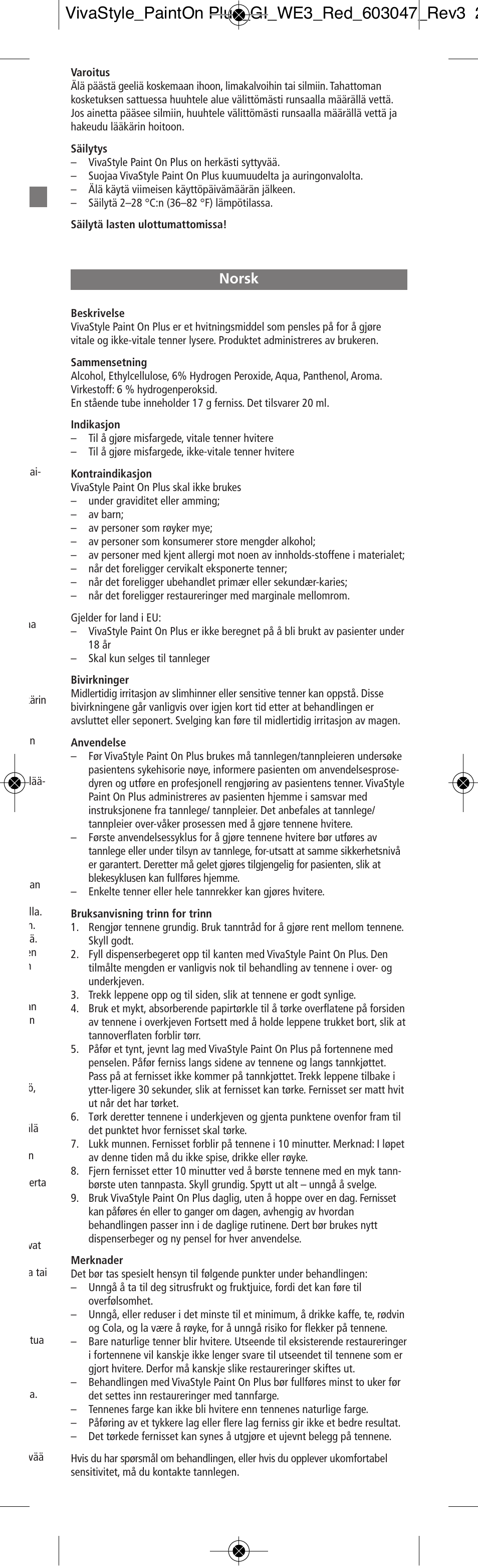 Norsk | Ivoclar Vivadent VivaStyle Paint On Plus User Manual | Page 11 / 24