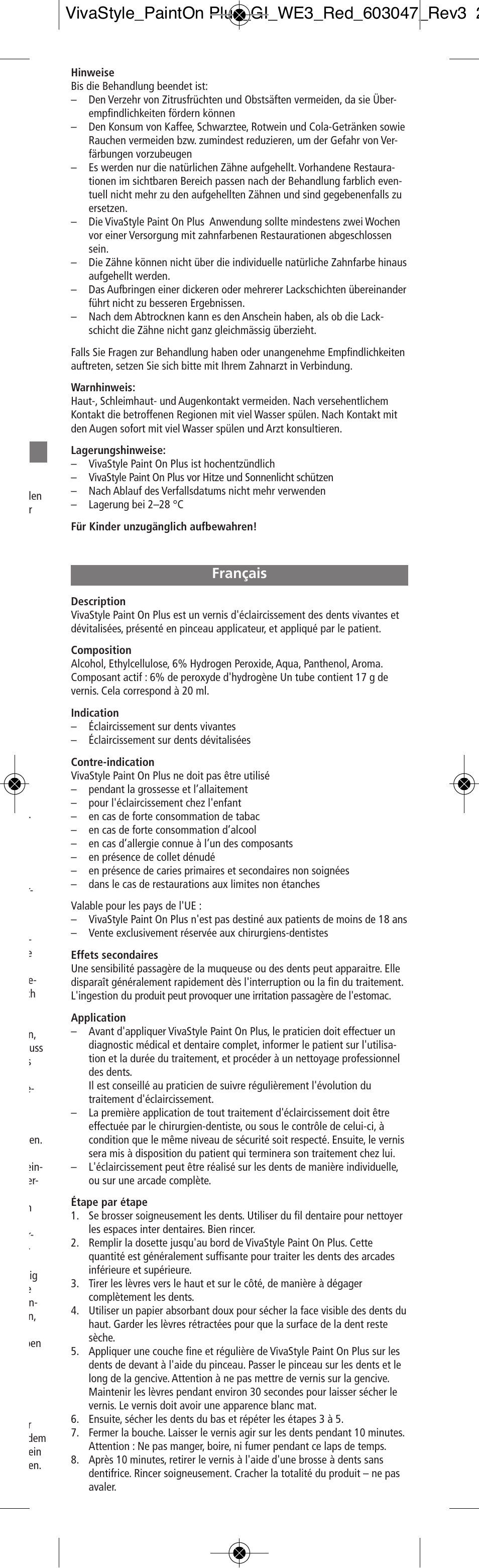 Français | Ivoclar Vivadent VivaStyle Paint On Plus User Manual | Page 3 / 24
