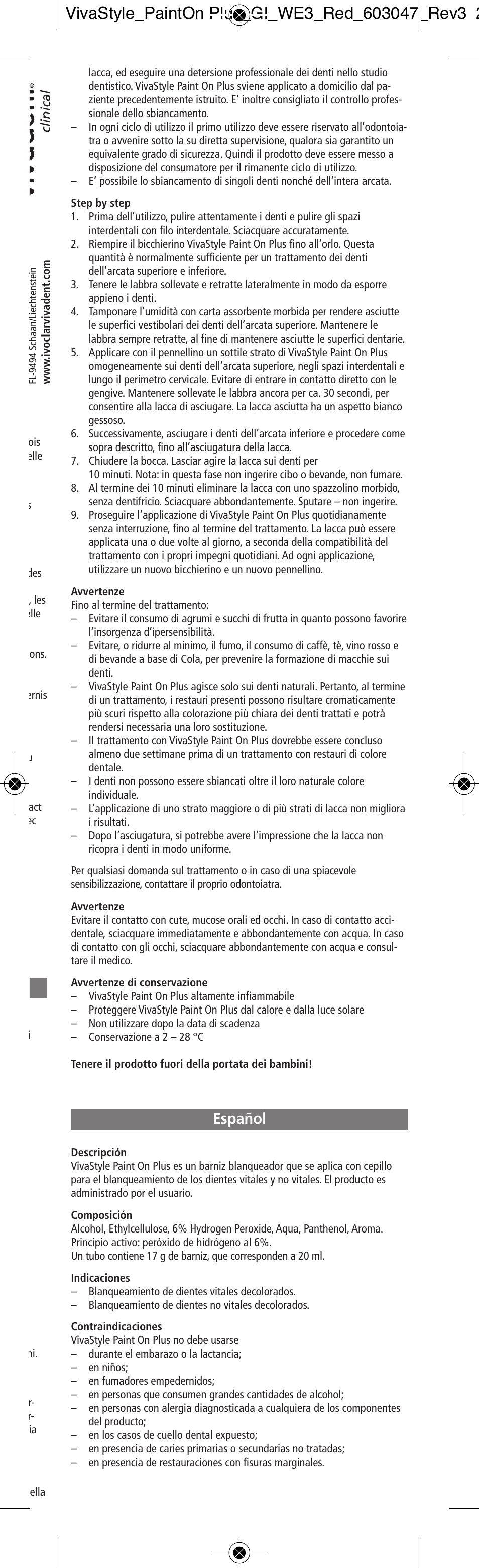 Español | Ivoclar Vivadent VivaStyle Paint On Plus User Manual | Page 5 / 24