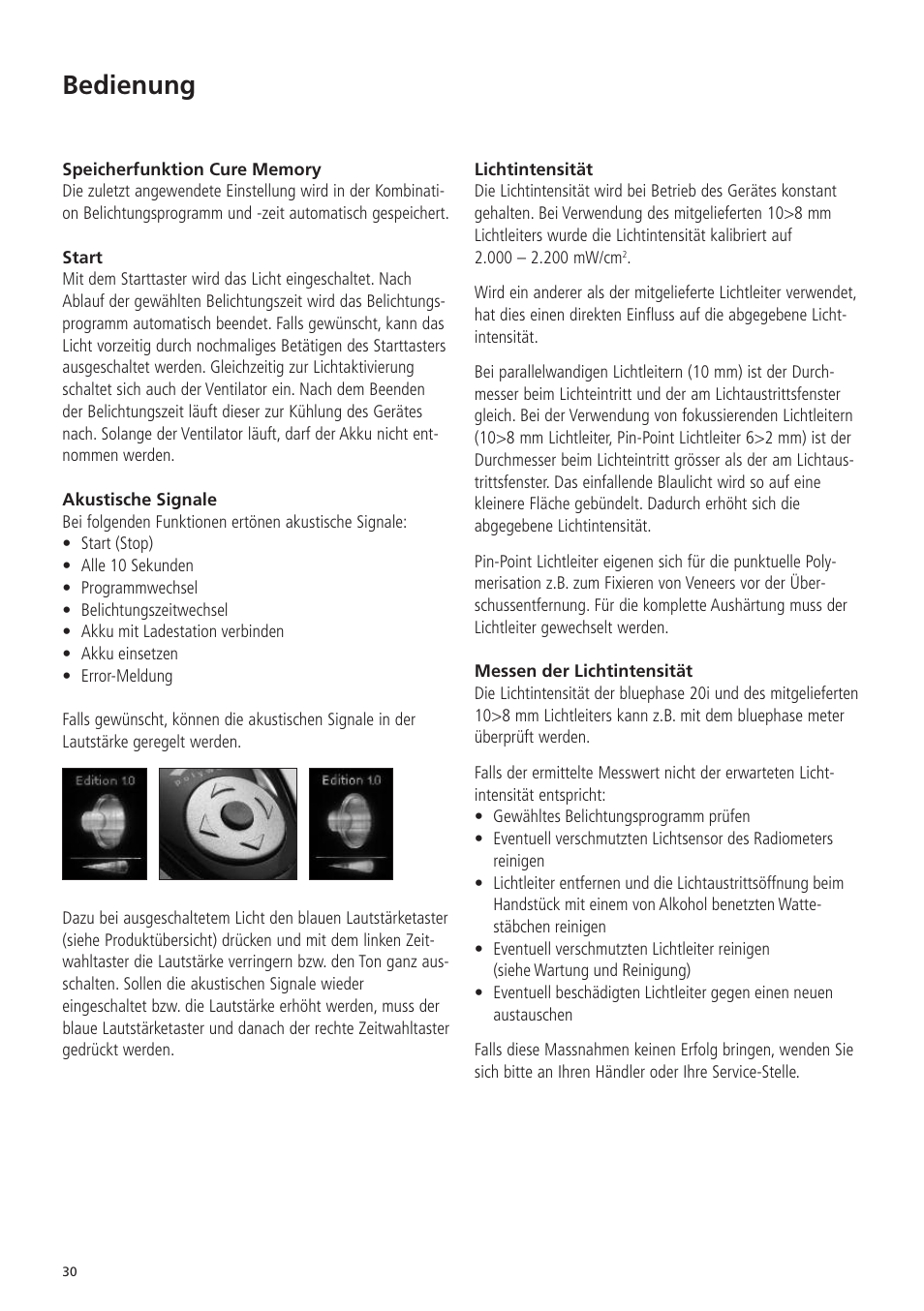 Bedienung | Ivoclar Vivadent Bluephase 20i v.5 User Manual | Page 28 / 91