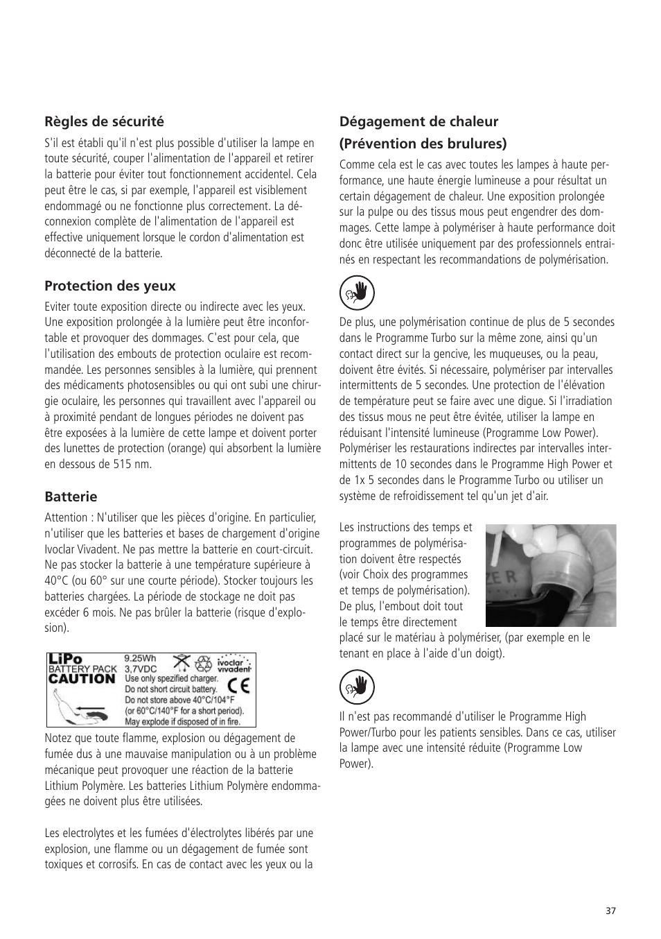 Ivoclar Vivadent Bluephase 20i v.5 User Manual | Page 35 / 91