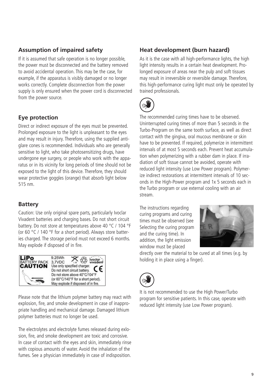 Ivoclar Vivadent Bluephase 20i v.5 User Manual | Page 7 / 91