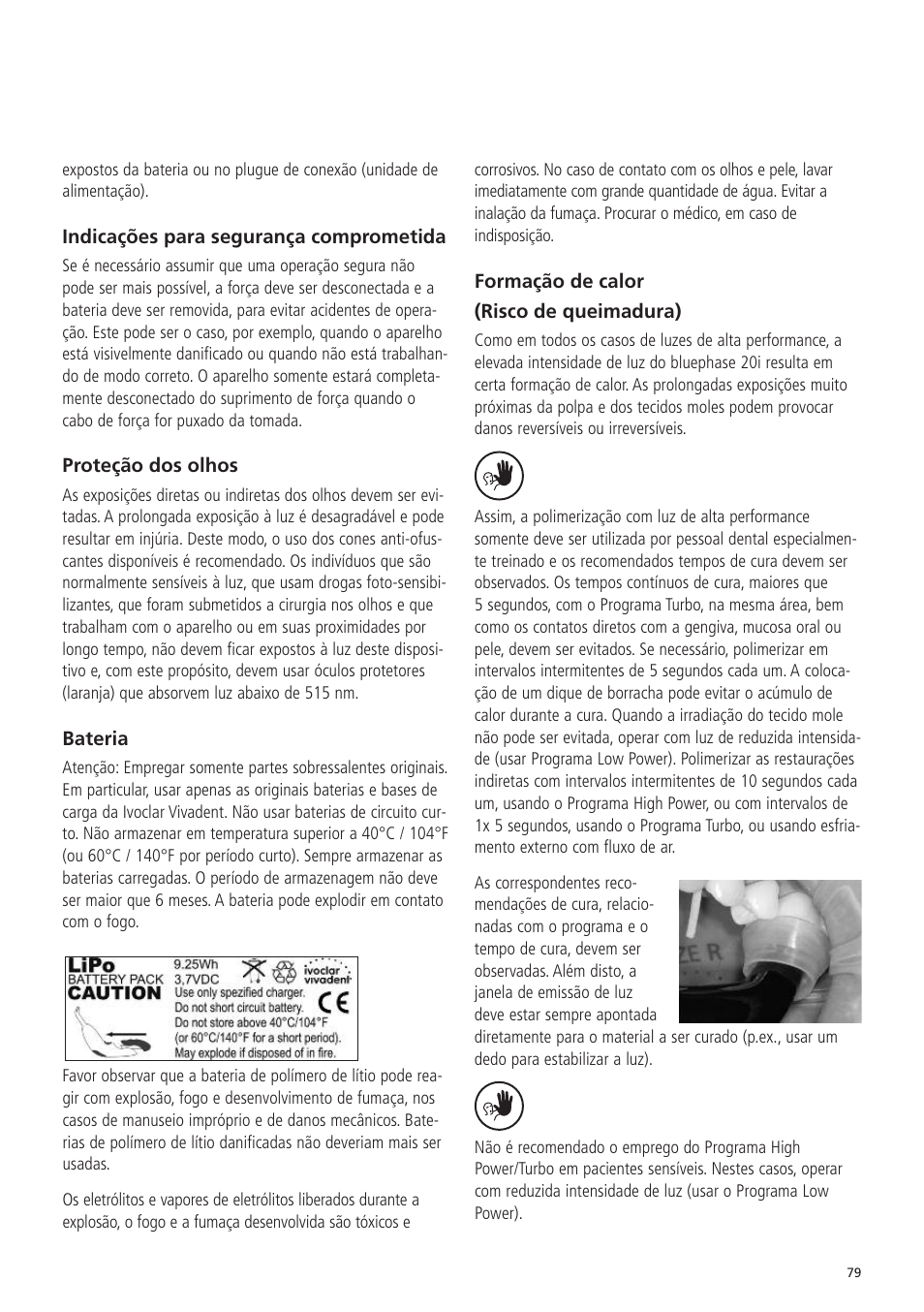 Ivoclar Vivadent Bluephase 20i v.5 User Manual | Page 77 / 91