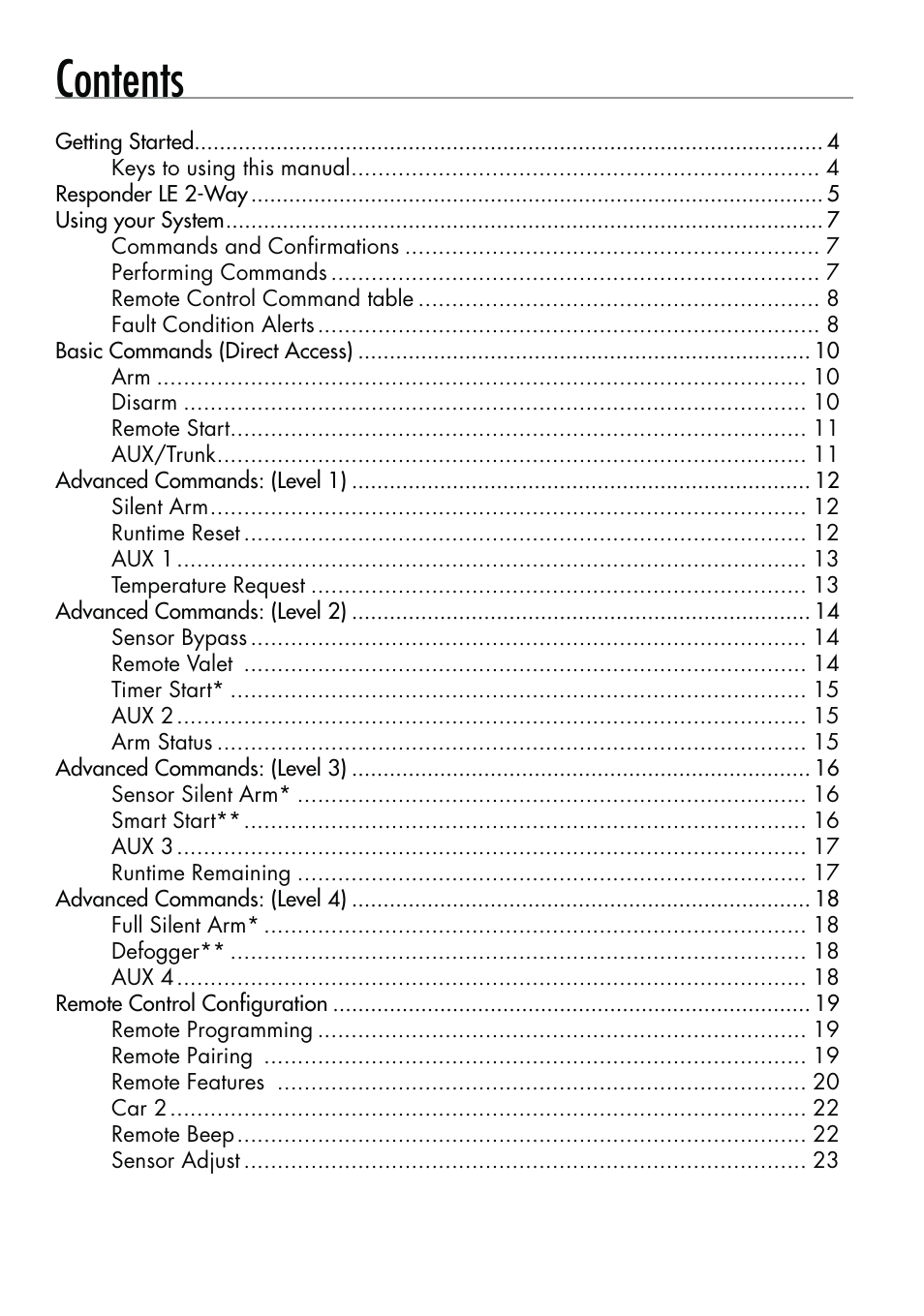 CLIFFORD Remote Start & Security System 520.4X User Manual | Page 4 / 53