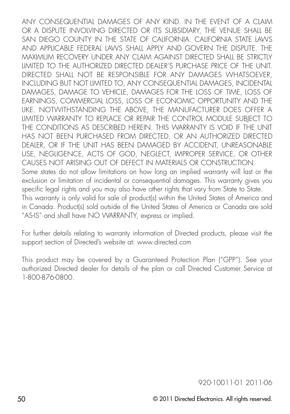 CLIFFORD Remote Start & Security System 520.4X User Manual | Page 53 / 53