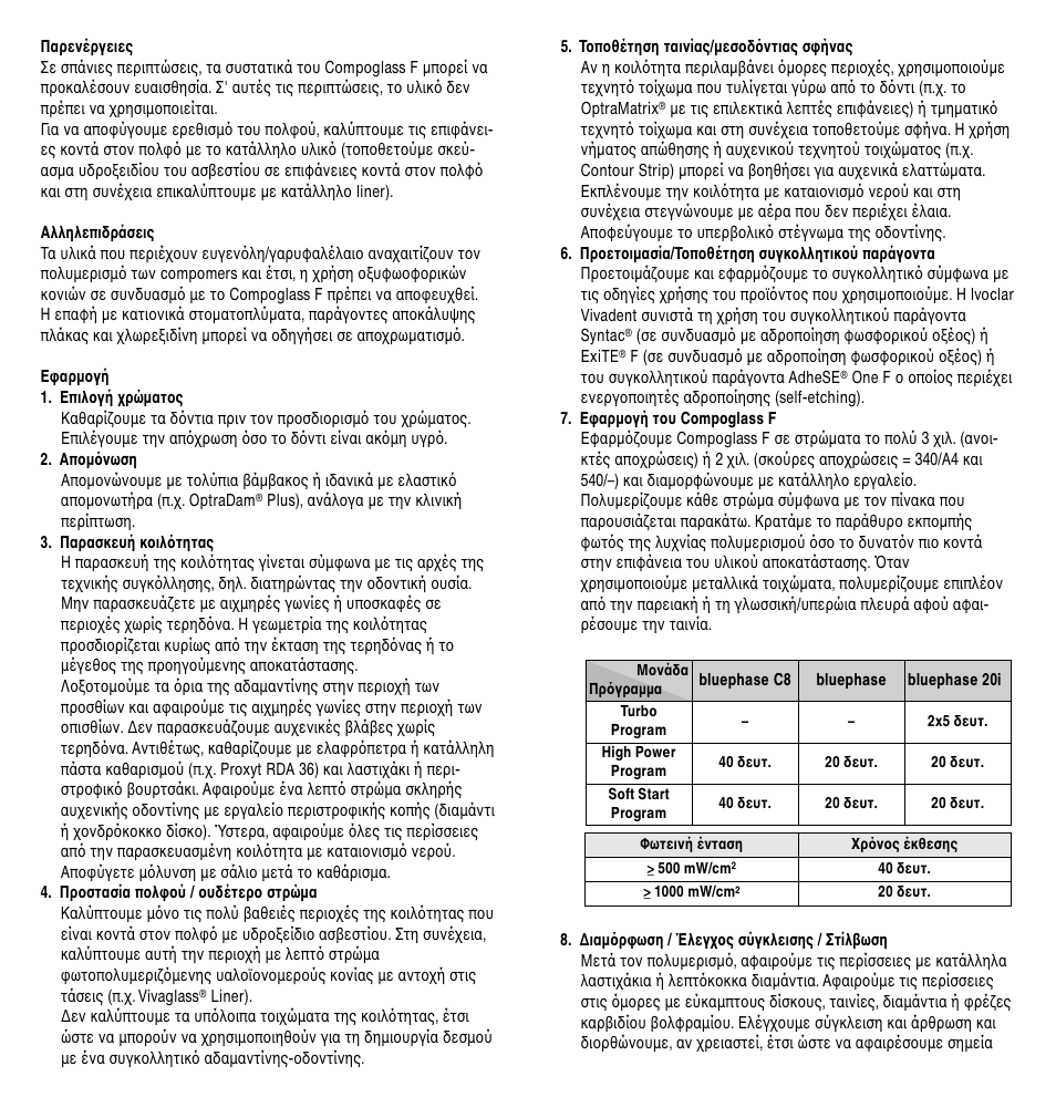 Ivoclar Vivadent Compoglass F v.2 User Manual | Page 24 / 32