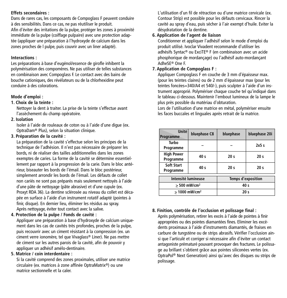 Ivoclar Vivadent Compoglass F v.2 User Manual | Page 6 / 32