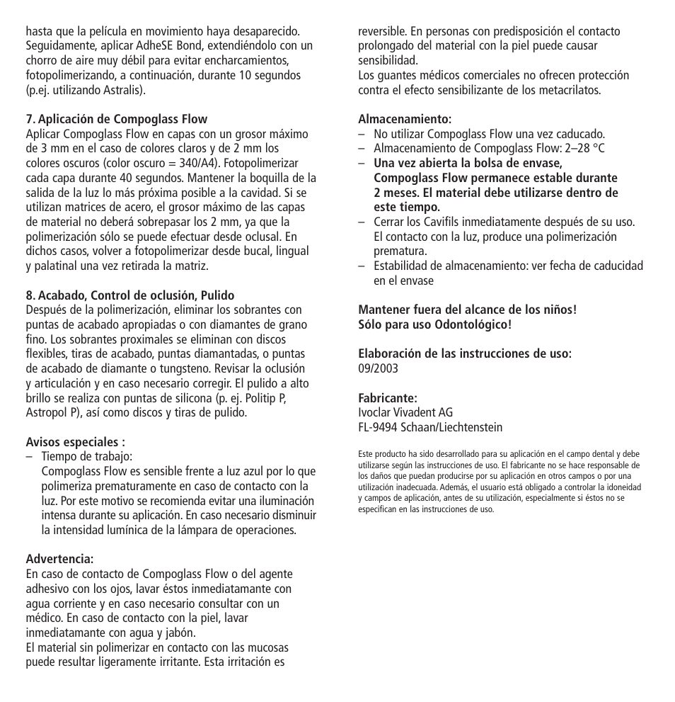 Ivoclar Vivadent Compoglass Flow v.1.pdf User Manual | Page 13 / 32