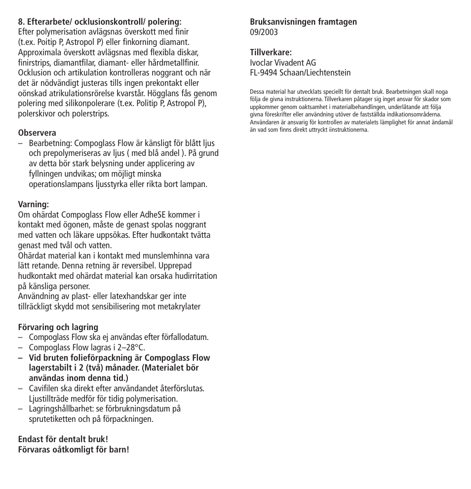 Ivoclar Vivadent Compoglass Flow v.1.pdf User Manual | Page 18 / 32