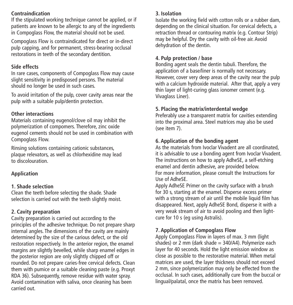 Ivoclar Vivadent Compoglass Flow v.1.pdf User Manual | Page 2 / 32