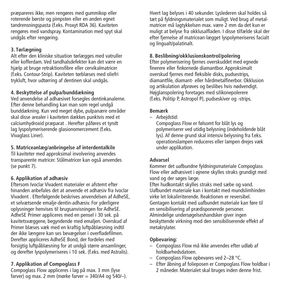 Ivoclar Vivadent Compoglass Flow v.1.pdf User Manual | Page 20 / 32