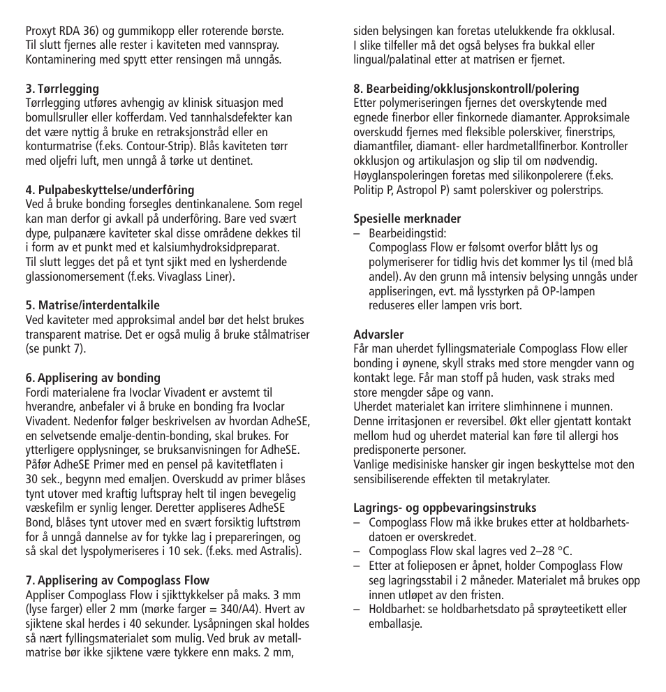 Ivoclar Vivadent Compoglass Flow v.1.pdf User Manual | Page 25 / 32