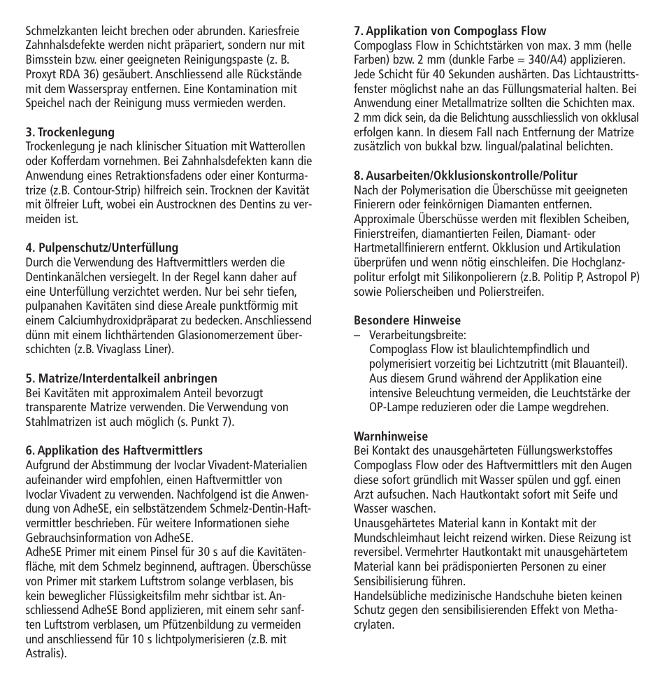 Ivoclar Vivadent Compoglass Flow v.1.pdf User Manual | Page 5 / 32