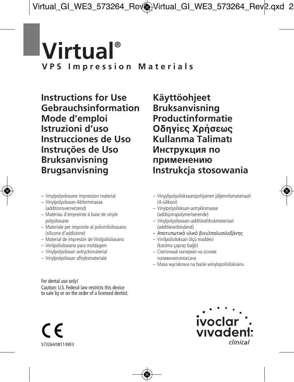 Ivoclar Vivadent Virtual v.3 User Manual | 80 pages