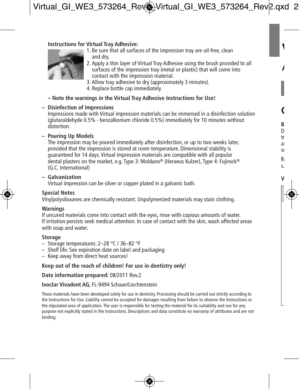 Ivoclar Vivadent Virtual v.3 User Manual | Page 6 / 80