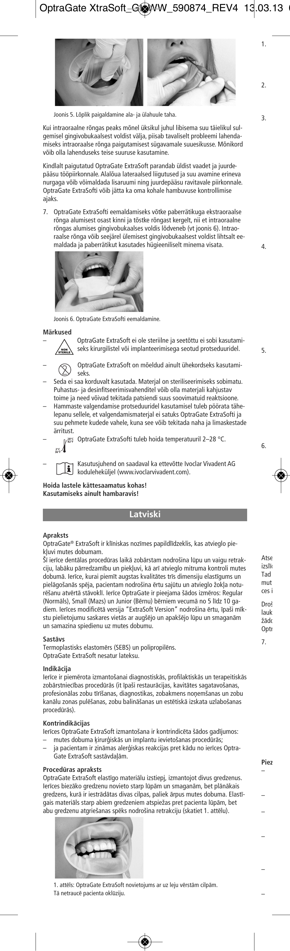 Latviski | Ivoclar Vivadent OptraGate ExtraSoft Version User Manual | Page 42 / 48