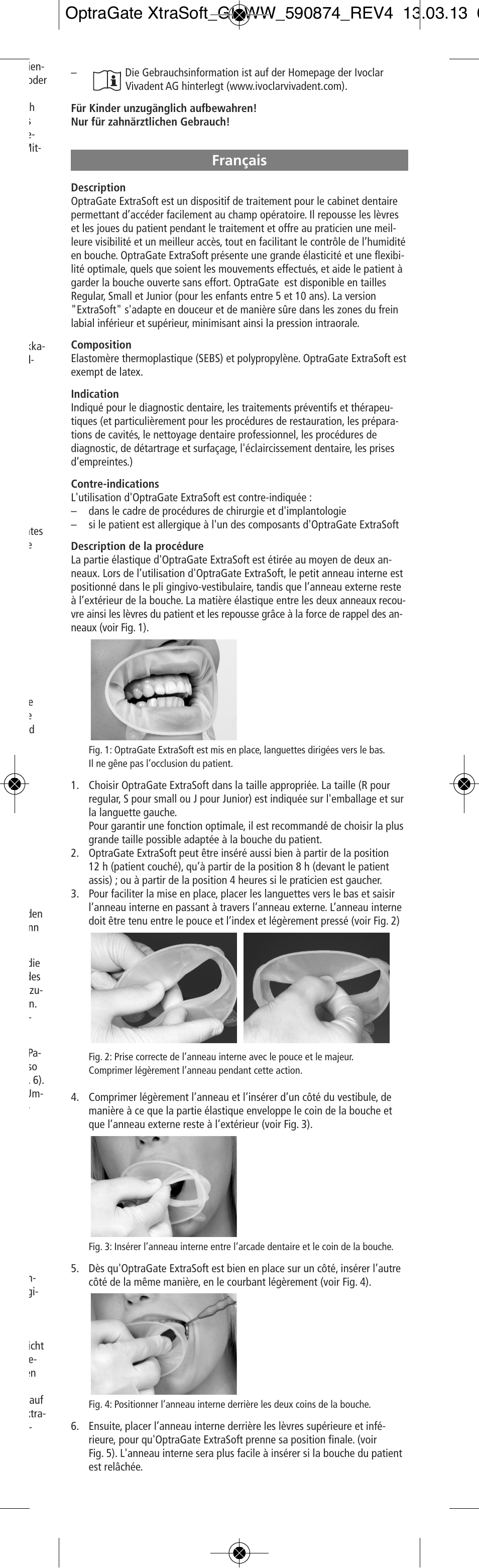 Français | Ivoclar Vivadent OptraGate ExtraSoft Version User Manual | Page 5 / 48