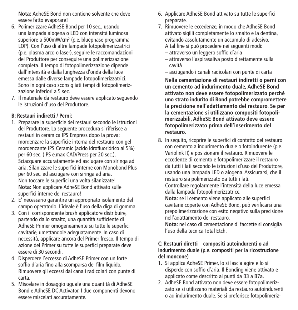 Ivoclar Vivadent AdheSE v.3 User Manual | Page 10 / 41