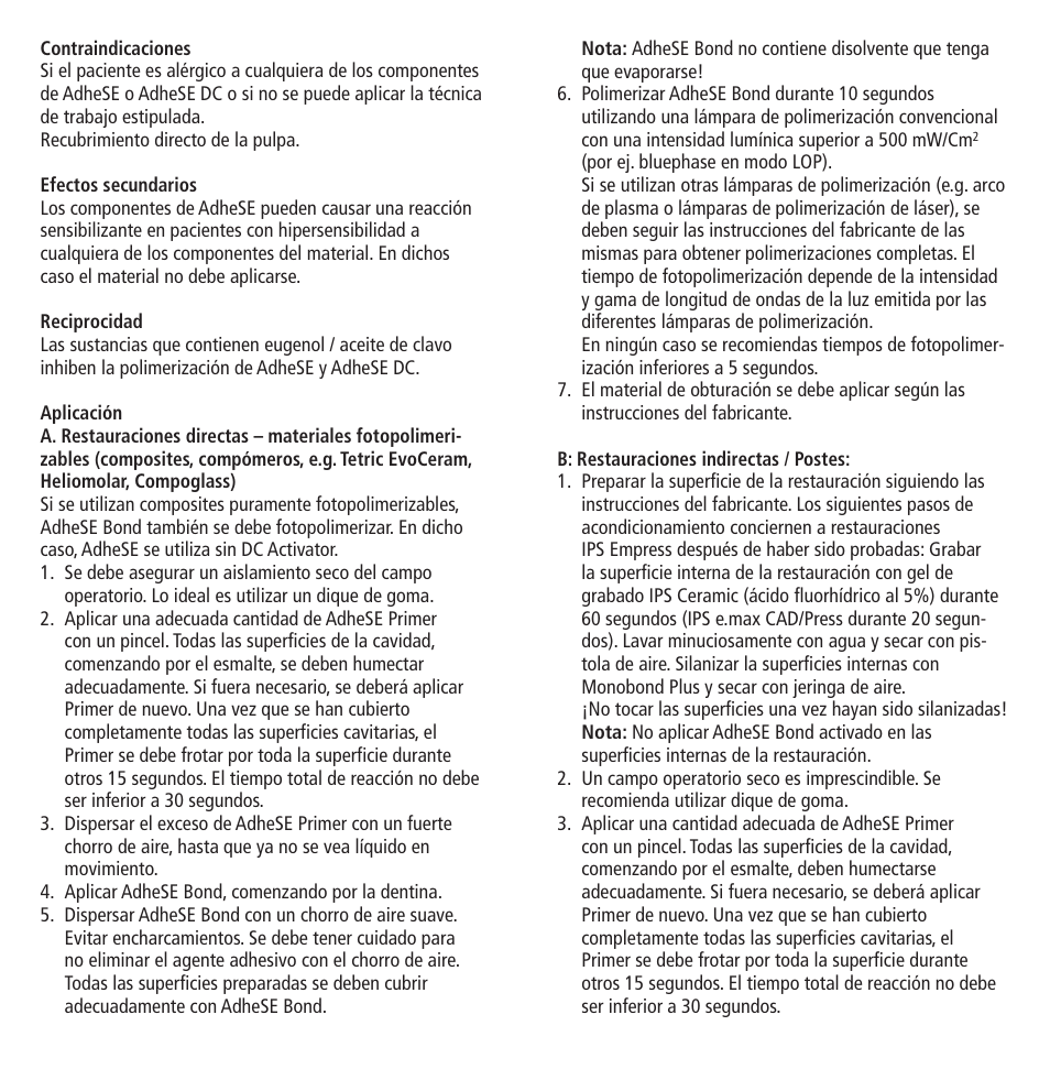 Ivoclar Vivadent AdheSE v.3 User Manual | Page 12 / 41